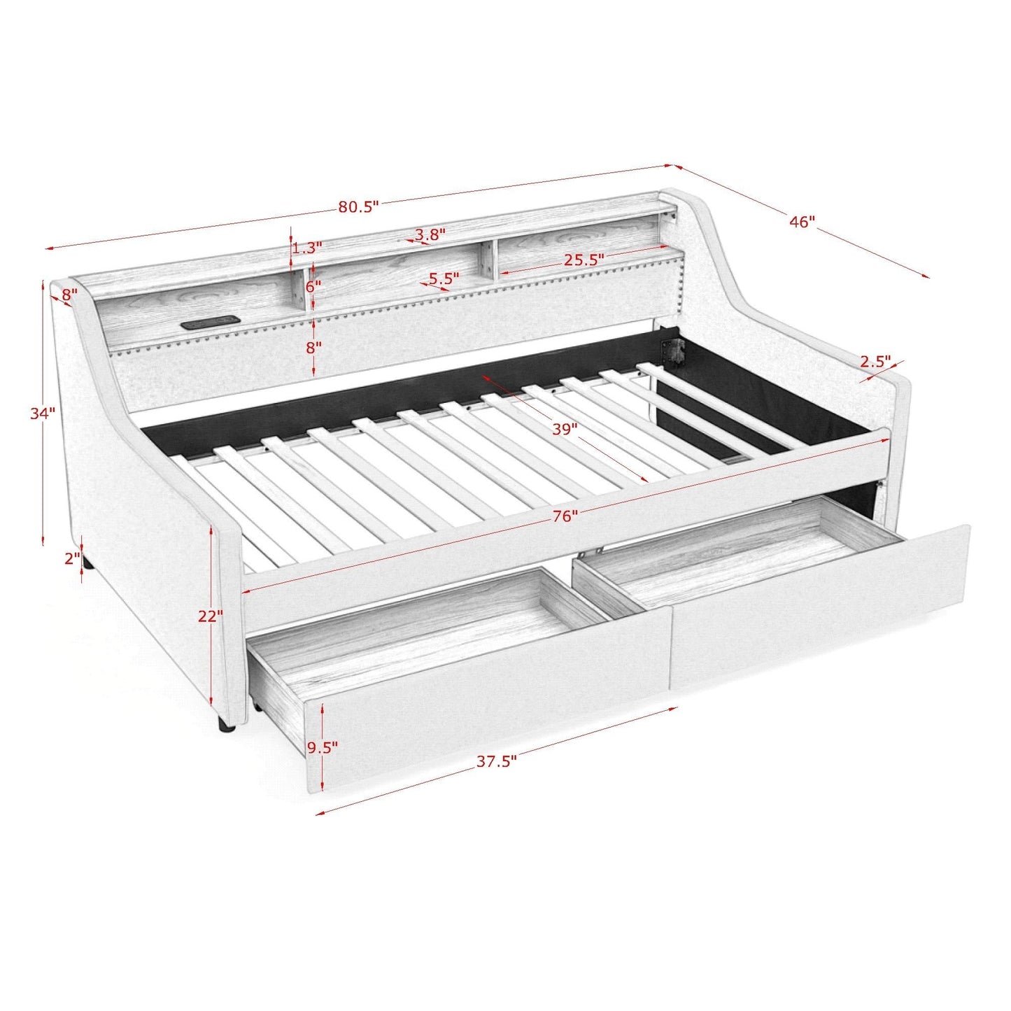Haven Upholstered Storage Bed