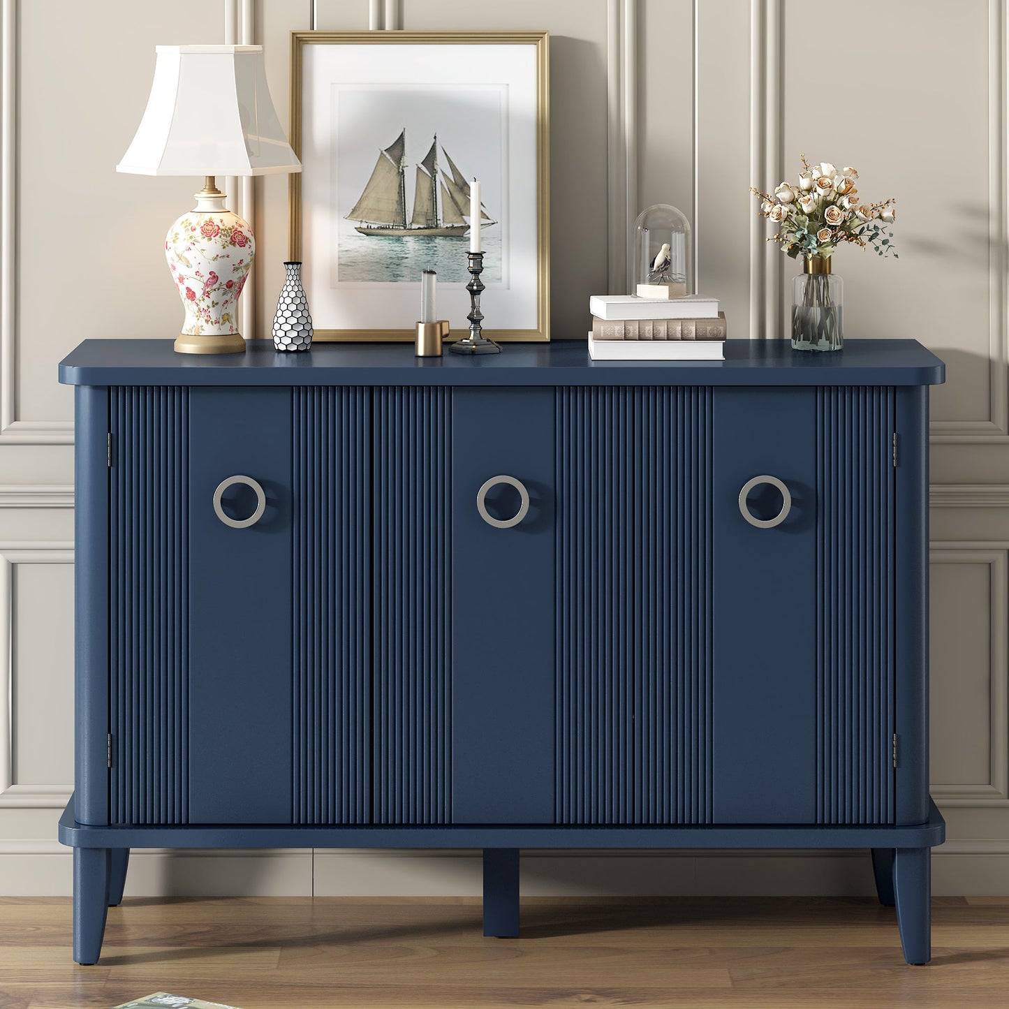 Marlow Navy Blue Storage Cabinet