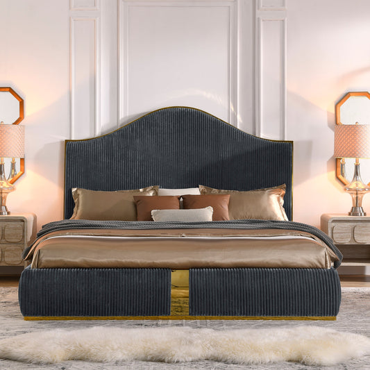 Soren Velvet Upholstered Bed