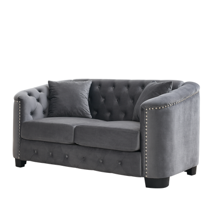 Monroe Velvet Sofa with Loveseat