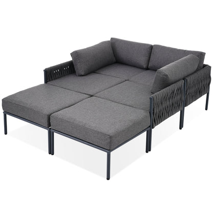 Arden 6-Piece Aluminum Outdoor Sofa Set