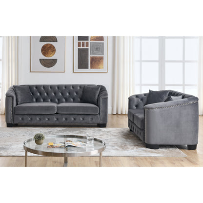 Monroe Velvet Sofa with Loveseat
