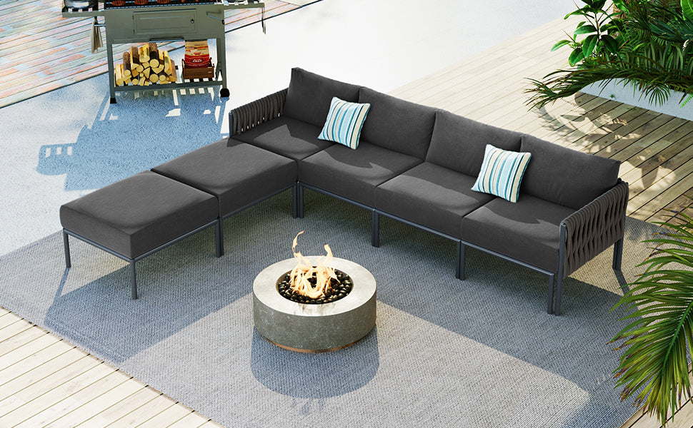 Arden 6-Piece Aluminum Outdoor Sofa Set