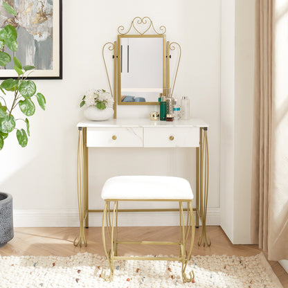 Elara Vanity Table and Mirror