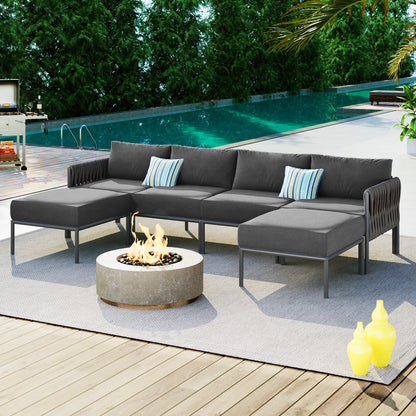 Arden 6-Piece Aluminum Outdoor Sofa Set