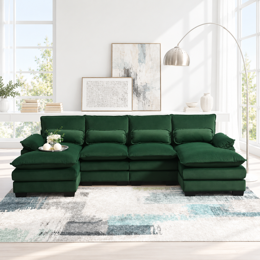Arden Emerald Velvet Sectional
