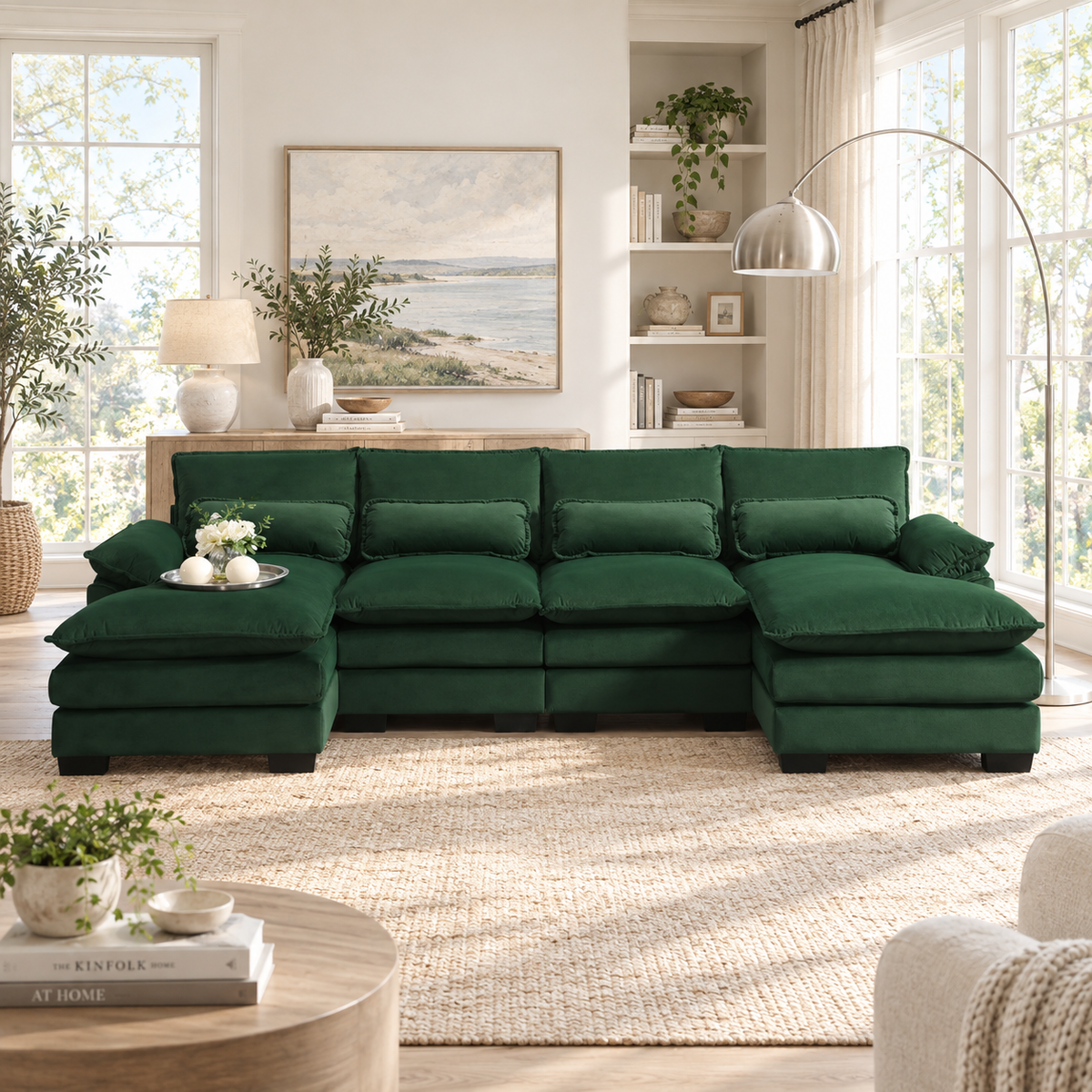 Arden Emerald Velvet Sectional
