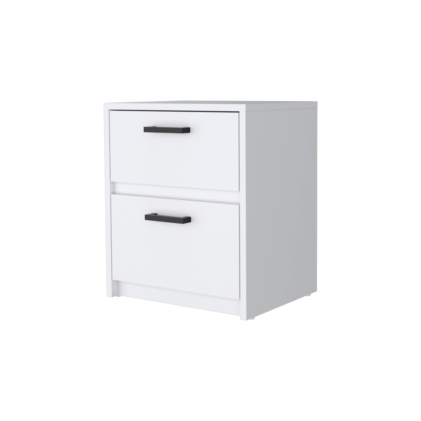 Karval 2-Piece Bedroom Set - White Armoire and Nightstand