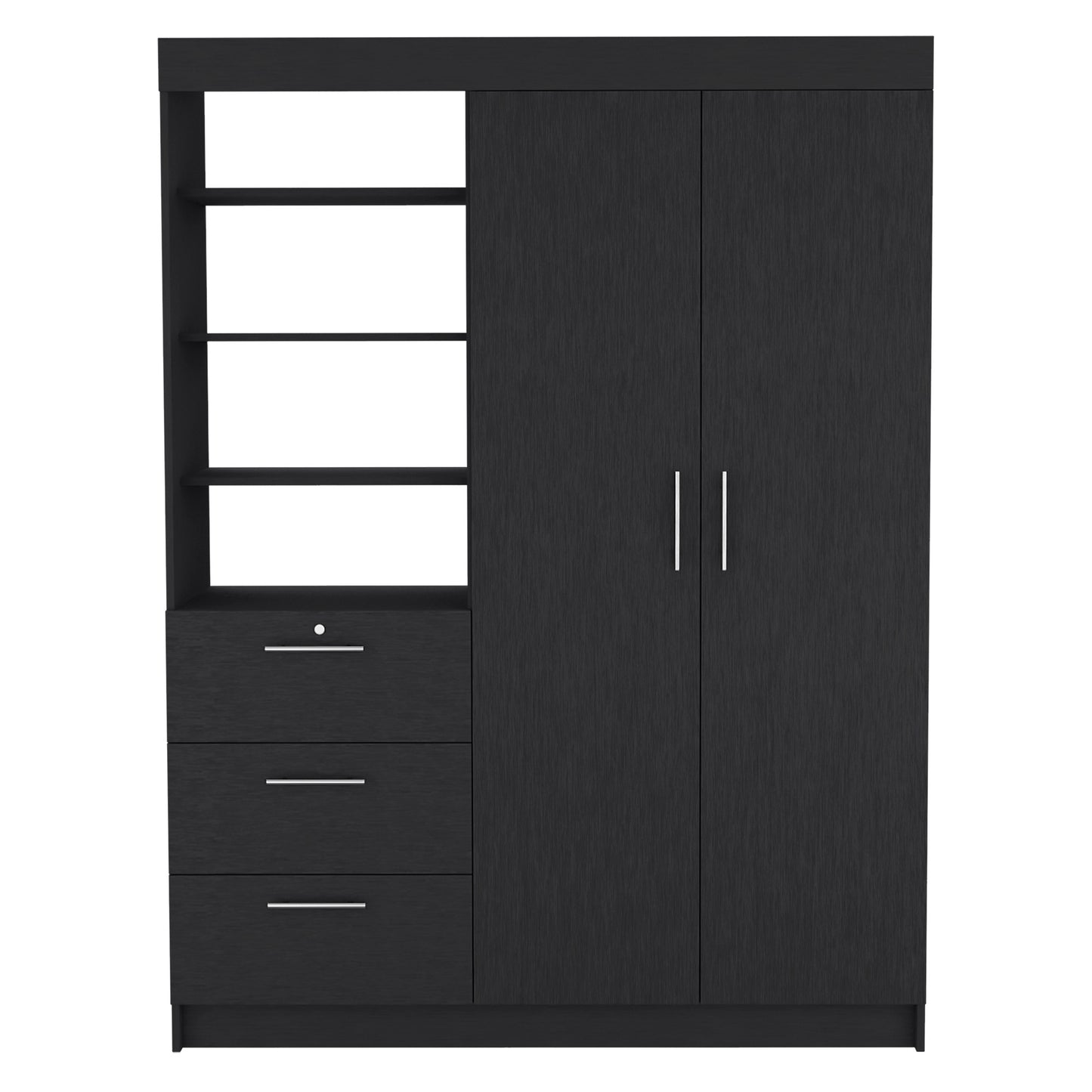 Kenya Black Armoire and Nightstand
