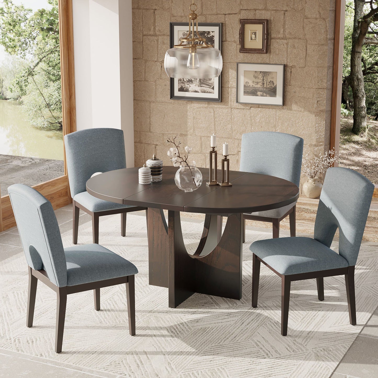 Rowan 5-Piece Extendable Dining Set