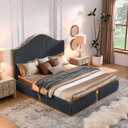 Soren Velvet Upholstered Bed