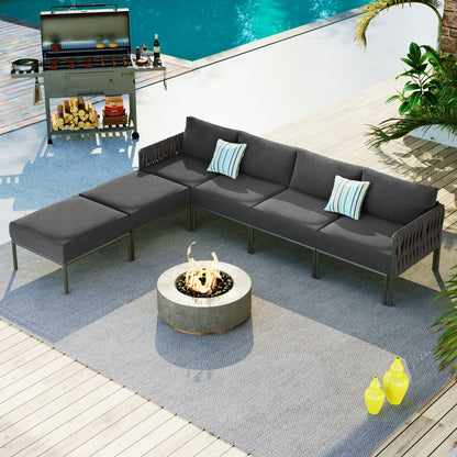 Arden 6-Piece Aluminum Outdoor Sofa Set