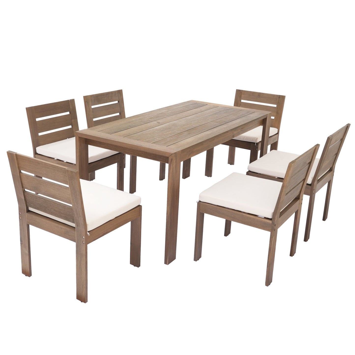 Solara Acacia Outdoor Dining Set for 6