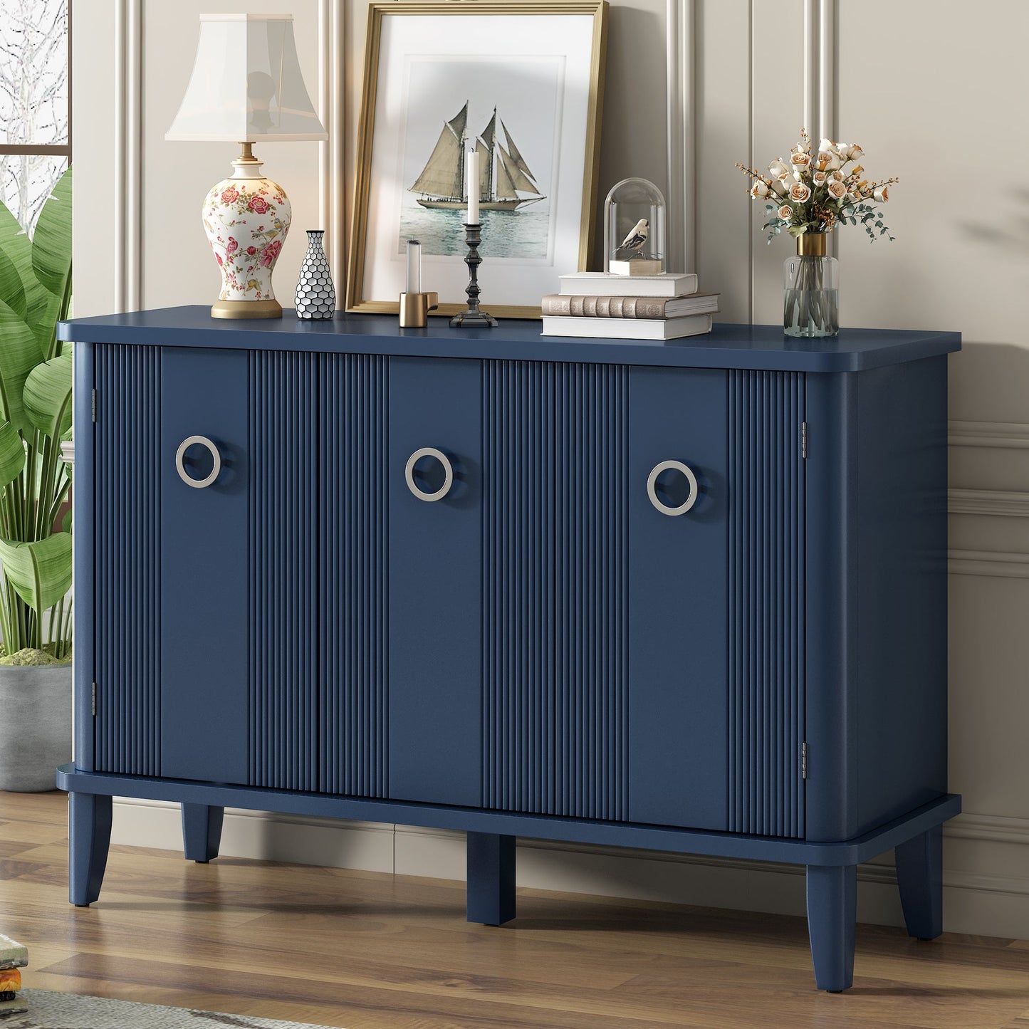 Marlow Navy Blue Storage Cabinet