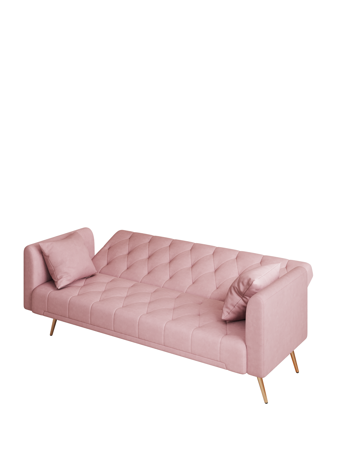 Livia Pink Velvet Sleeper Sofa