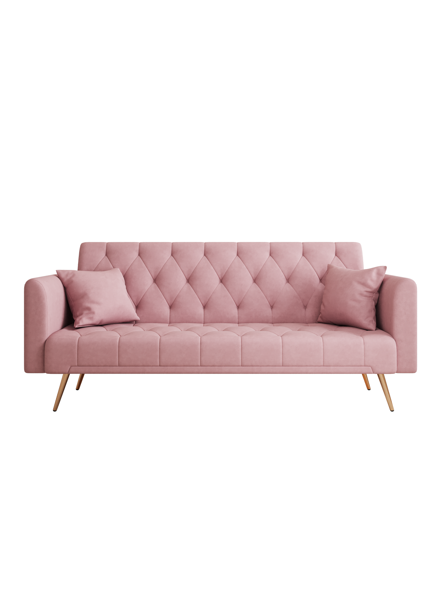 Livia Pink Velvet Sleeper Sofa