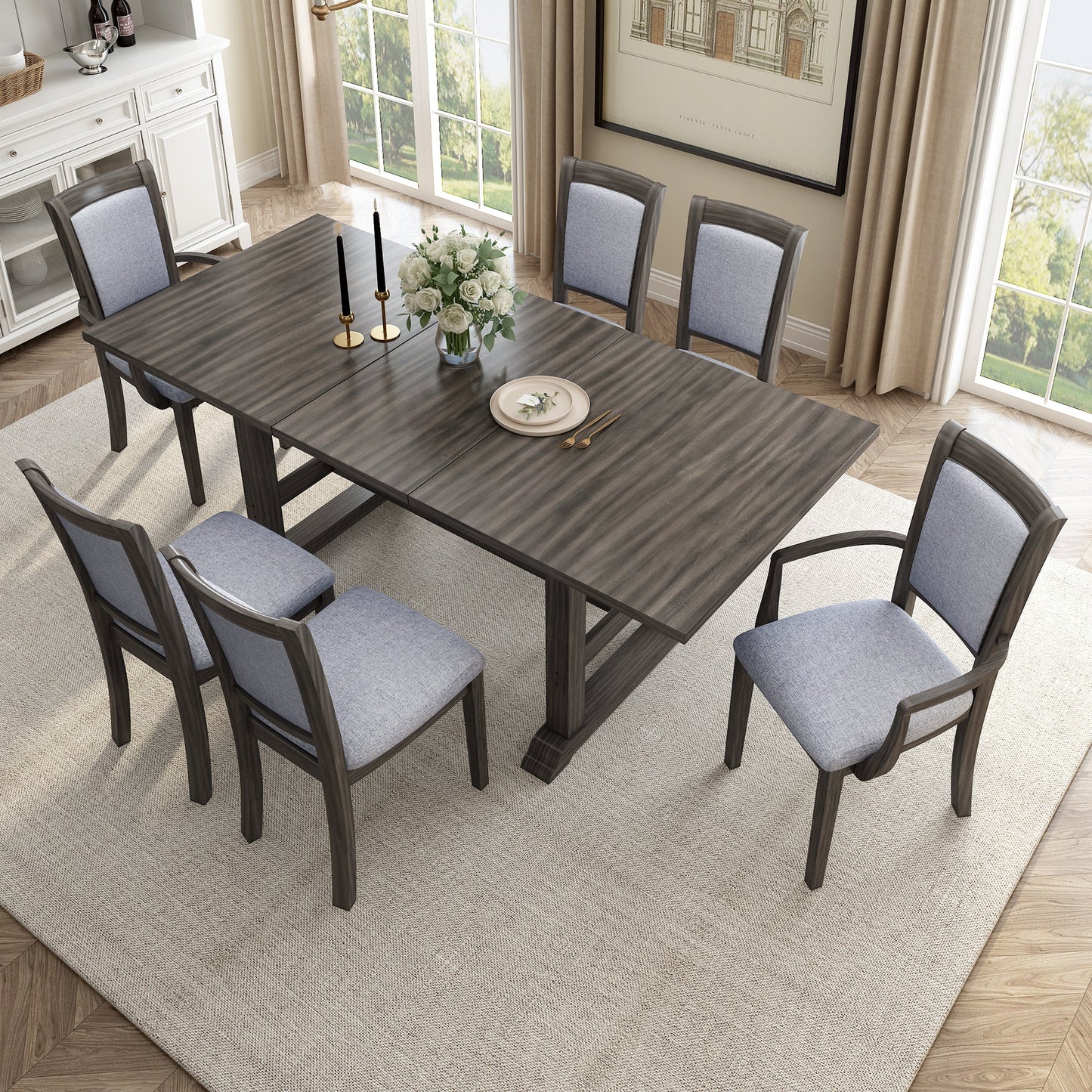 Rowan 7-Piece Extendable Dining Set