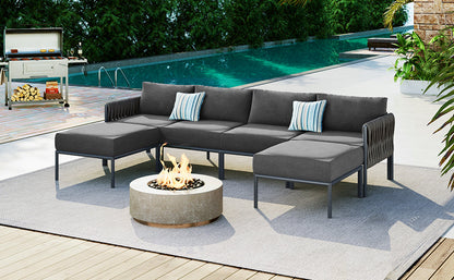 Arden 6-Piece Aluminum Outdoor Sofa Set